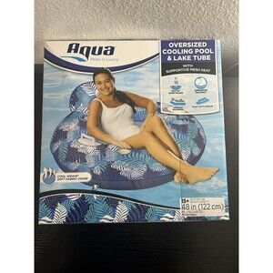 Aqua Leisure Oversized Blue Adult Cooling Pool Float and Lake Tube Unisex 15+